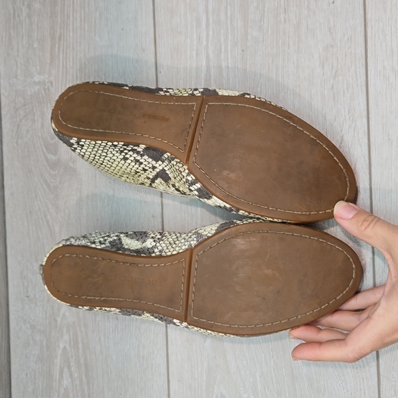 Diane Von Furstenberg Women Leather Snake print Loafer Ballet shoes sz 8.5M - Picture 12 of 12